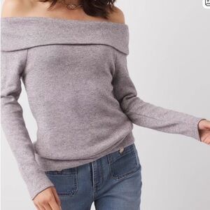 White House Black Market Heathered Knit Top